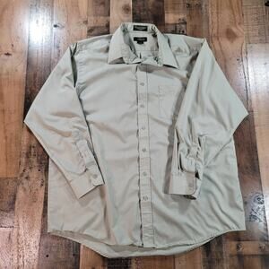 Cambridge Classic Wrinkle Free BroadCloth  Long Sleeve Size 18 34/35 Dress Shirt